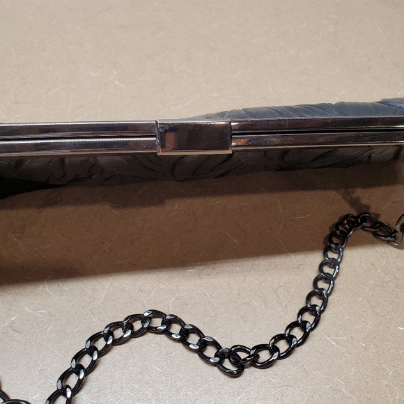 Black Leather Clutch Purse - Picture 3 of 11